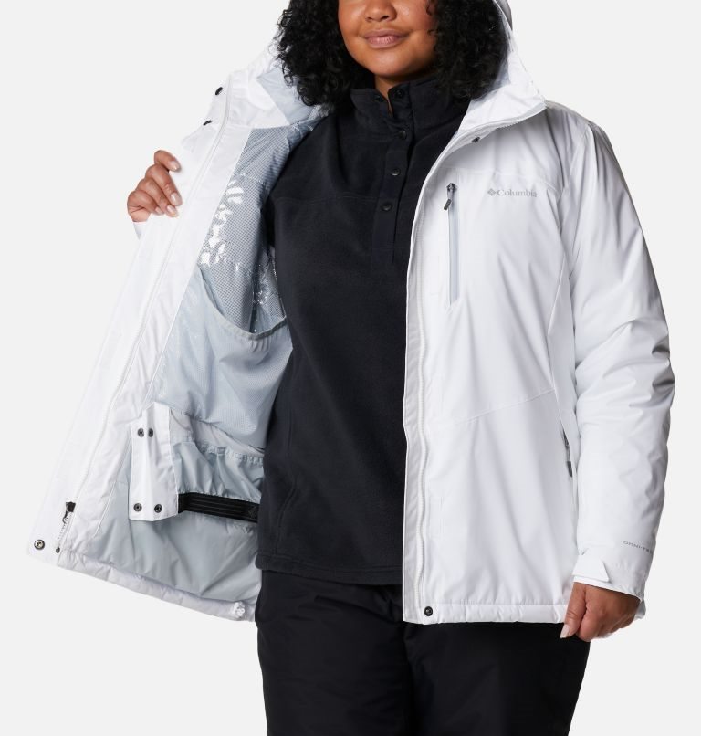 Women's Columbia Last Tracks II Insulated Jackets White | Plus Size CA-ZA586
